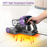 Airpher Mattress Vacuum Cleaner, 18Kpa Bed Vacuum Cleaner with 253.7nm UV-C Light, 150°F Heat, HEPA Filter & Ultrasonic, Versatile Handheld Vacuums for Bed, Sofa, Couch, Crib Gift Ideas for Women