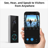 Doorbell Camera Wireless, Battery-Powered Video Doorbell with Chime, 2K Resolution, No Monthly Fees, 166° Ultra Wide Angle AOSU