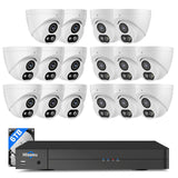 Hiseeu 12MP NVR Security Camera System, 16 Pcs 4K 8MP IP Cameras