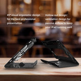 Pinikox Retail Kiosk Tablet Stand Compatible with 10.2 inch iPad 9th 8th 7th Gen, Business Desktop POS Tablet Stand, Anti-Theft Lock, 360° Swivel Base, Metal, Black