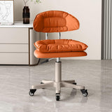 TBATM Home Office Chair with Metal Bearing Wheel, Height Adjustable Swivel Desk Chair with Backrest and Padded, Rolling Vanity Seat for Bedroom Or Studio,Orange