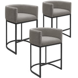 Counter Height Bar Stools Set of 3, 24 Inch Seat Height Barstools for Dining Room