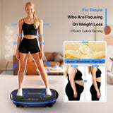 JOROTO 4D Vibration Plate Exercise Machine, 3-Motor App-Controlled High-Intensity Adjustable Speed Vibration Plate for Weight Loss & Lymphatic Drainage