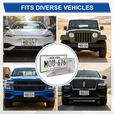 Nysivy Clear License Plate Cover & Frames, 2PCS License Plate Protector Rust-Proof Auto Licenses Plates Holder with Screws & Caps, Universal Vehicle License Protector (Transparent)