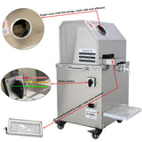 Sugar Cane Juicer Electric Sugarcane Press Vertical Sugar Cane Ginger Press Juicer Sugarcane Juice Extractor 3 Stainless Steel Rollers Juice Press Machine 300Kg/H with 2 Knives 110V HQHAOTWU