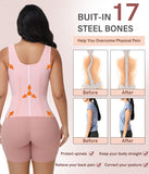 Figninget Waist Trainer Cincher Body Shaper for Women Tummy Control Sports Girdle with Bra Pink 3XL