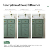 DELUXE LIVING 48" Bathroom Vanity with Sink, Fully Assembled, Sea Green