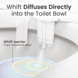 WHIFT 185 Bidet Dual Nozzle, Built-In Deodorizing Spray, Non-Electric Bidet Attachment For Toilet Seat, Easy Slide-In Install, Cold Water, Rear & Feminine Wash, LUXE Bidet (Chrome)
