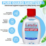 Latalia 55ml Small Hand Sanitizer Pack of 144 Infused with Hydrating Glycerin & Hydrogen Peroxide - Rinse-Free, Non-Sticky