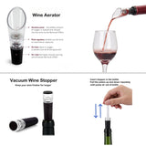 Yomety Electric Wine Opener With Base, Rechargeable Bottle Opener With 2-in-1 Aerator & Pourer, Foil Cutter, 2 Stoppers - Accessories Gifts for Wine Lovers