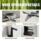 Sushangmao Manual Sugar Cane Press Juicer, Manual Sugarcane Juicer, 2.4inch Large Feeding Chute, 110lbs/H High Output Sugarcane Juicer, 3 Stainless Steel Rollers, for Home/Commercial Use