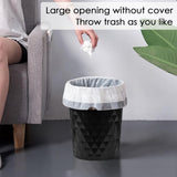 Bathroom Trash Can, 3 Pack 1.8 Gallons Small Trash Can with Trash Bags (Black) YGJT