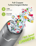LAMPICK Smoothie Blender, 1100W Personal Blender for Shakes and Smoothies, Blenders and Grinder Combo for Kitchen
