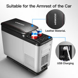 BODEGA 12 Volt Refrigerator, 16 Quart (15L) Car Fridge, Portable Refrigerator (-4℉-68℉), 12/24V DC for Outdoor, Vehicles, Camping, Travel