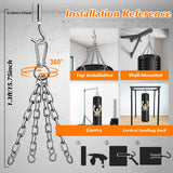 YORWHIN Hanging Punching Bag for Adults, 4FT PU Heavy Bag Boxing Training Equipment with 12OZ Gloves, Reflex Ball, Wristband (Unfilled)