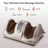 Premium Shiatsu Foot Massager with Heat and Remote Control – Deep Kneading & Rolling Therapy for Feet, Ankles, Calves, and Legs – Pain Relief & Circulation Booster for Home and Office (Rose Gold)