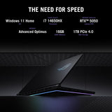 Gaming Laptop, 16” FHD+ 16:10 165Hz/3ms Display, NVIDIA® GeForce RTX™ 5050 Laptop GPU