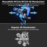 4D Massage Chair, Full Body Shiatsu Recliner with Electric Extendable Footrest, Zero Gravity, SL Track (Space White) MassaMAX