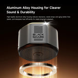 Black Shark Magnetic Phone Stand Bluetooth Speaker, Mini Portable Wireless Speaker with Aluminum Alloy Housing, RGB Lights, TWS Pairing, Hands-Free Speakerphone for Desk, Outdoor & Bathroom