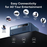 Boldever 3000 ANSI Google TV Smart 4K Projector with 20W Speakers Blue