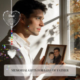 Memorial Gifts for Loss of Mom Dad Sister Husband Brother - Crystal Suncatcher Sympathy Gifts for Loss of Mother Father, Bereavement Funeral Condolence Gifts for Grieving Friend (DAD)