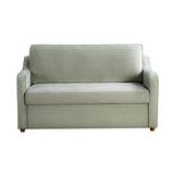 Serta® Santa Cruz 62.2" Convertible Loveseat, Full-Size, Recessed Track Arms