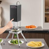 VEVOR Commercial French Fry Cutter, 1/2-Inch 3/8-Inch Blade Stainless Steel Vegetable Fruit Chopper with 2 Replacement Blades, Electric Potato Slicer Dicer for Restaurants & Home Kitchen