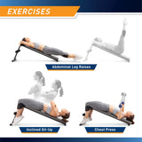 Marcy Apex Utility Bench Slant Board Sit Up Bench Crunch Board Ab Bench for Toning and Strength Training JD-1.2 MARCY