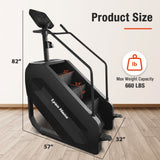 Stair Stepper with LED Screen, Commercial Grade Stepper Machine, Stepmill for Exercise at Home, Stair Climber for Cardio and Lower Body Workouts, 15 Speed Levels, 660LBS Capacity, 15-165 Steps/Minute