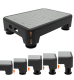 LIFTOZA 5-Level Adjustable Step Stool, 700 LBS Capacity Safety Bed Step for Seniors, Exercise Setp Platform, Portable Stair Assist for Elderly, Wide Step up for Kitchen, Car, Bedside & Shower, Grey