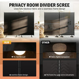 Room Divider Panel, Siebwin 2 Panel Folding Privacy Screens with Wider Feet, 8 Ft Portable Room Partition for Room Separator