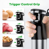 Handheld Corded Hand Blender 1100W, Trigger Variable Speed 5 in 1 Stick Blender turelar