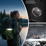 10000mAh 4000LM Flashlight Portable LED Camping Lantern Rechargeable Light 30W with Digital Display and Magnet , IPX5 Waterproof Tent Lights Power Failure Emergency Light for Parents Christmas Gift