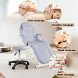 LUXMARS Facial Chair Massage Table 73in 3-Section Multipurpose Massage Bed Professional Tattoo Table Salon Spa Equipment for Facial Spa Beauty Spa Salon Equipment-Purple