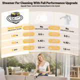 Gautye Steam Cleaner, 3 Level Adjustable Handle with 15 Accessories, Black