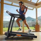 THERUN Incline Treadmill, Treadmills for Running and Walking, 300 lbs Weight Capacity Folding Treadmill with 0-16% Auto Incline