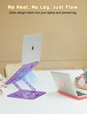 Adjustable Laptop Stand for Desk-360° Rotating Foldable Laptop Holder Ergonomic Laptop Riser for MacBook