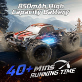 DEERC 9300E Remote Control Car High Speed RC Cars for Kids Adults 1:16 Scale 40 KM/H 4WD Off Road Monster Trucks,2.4GHz All Terrain Toy Trucks with 2 Rechargeable Battery