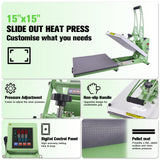 CoolSub Heat Press 15x15 Slide Out Heat Press Machine