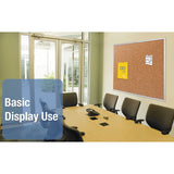 Quartet Cork Board, Bulletin Board, 8' x 4' Corkboard, Aluminum Frame (2308),Silver