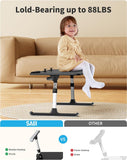 SAIJI Height & Angle Adjustable Laptop Stand for Bed, Lap Desk Bed Tray Table, Light Weight Foldable Portable