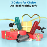 Mini Massage Gun with Heat and Cold, Deep Tissue Massage Gun, Portable Percussion Muscle Massager with 4 Massage Heads for Athletes HEYCHY