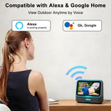 Doorbell Camera Wireless No subscription Required, 2K HD Battery Powered Smart Video Doorbell with Chime, Wide Angle, Motion Alerts&Two‑Way Talk, Night Vision, Compatible with Alexa ,2.4G WIFI Only