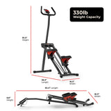 Sunny Health & Fitness Smart Foldable Stair Climber with Balance-Assist Cords - SF-S025005