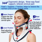 Cervical Traction Device, Adjustable Neck Stretcher for Pain Relief, Lightweight Neck Support Brace for Cervical Spine Decompression, Ergonomic Design for Home, Office & Travel Use