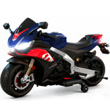 HEIMILI 24V Kids Motorcycle, Aprilia RSV4 Licensed Electric Ride on for 3-6 Years, 51" Large Motorbike with Training Wheels, Bluetooth, Speed 5mph (Blue, 24V(51 * 31 * 22))