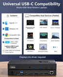 WAVLINK Displaylink Docking Station 3 Monitors for MacBook M1-M5/Neo & Windows – 100W PD, 3×HDMI/2×DisplayPort, 6x10Gbps USB Ports, Gigabit Ethernet, Ideal for Workstation & Home Office