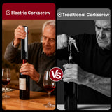 BLUBYEES Electric Wine Bottle Opener with Charging Base & Built-in Foil Cutter – Rechargeable Intelligent Touch-Activated Automatic Corkscrew – Luxury Christmas Wine Gifts for Women, Men, Seniors