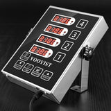 YOOYIST Precision Kitchen Timers for Cooking – 4 Channel Commercial Kitchen Timer Restaurant Kitchen Supplies – Stainless Steel Digital LED Chef Cooking Timer – Reminder Function, Loud Alarm, Grey