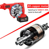 Mini Leaf Blower Red,2-in-1 Cordless Small Blower with 4.0Ah Battery and Charger,21v Blower